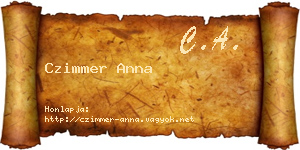 Czimmer Anna névjegykártya